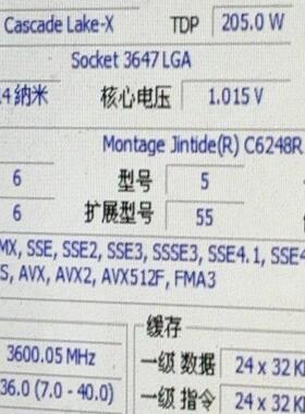 C6248R   CPU拆机2颗