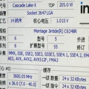 C6248R   CPU拆机2颗