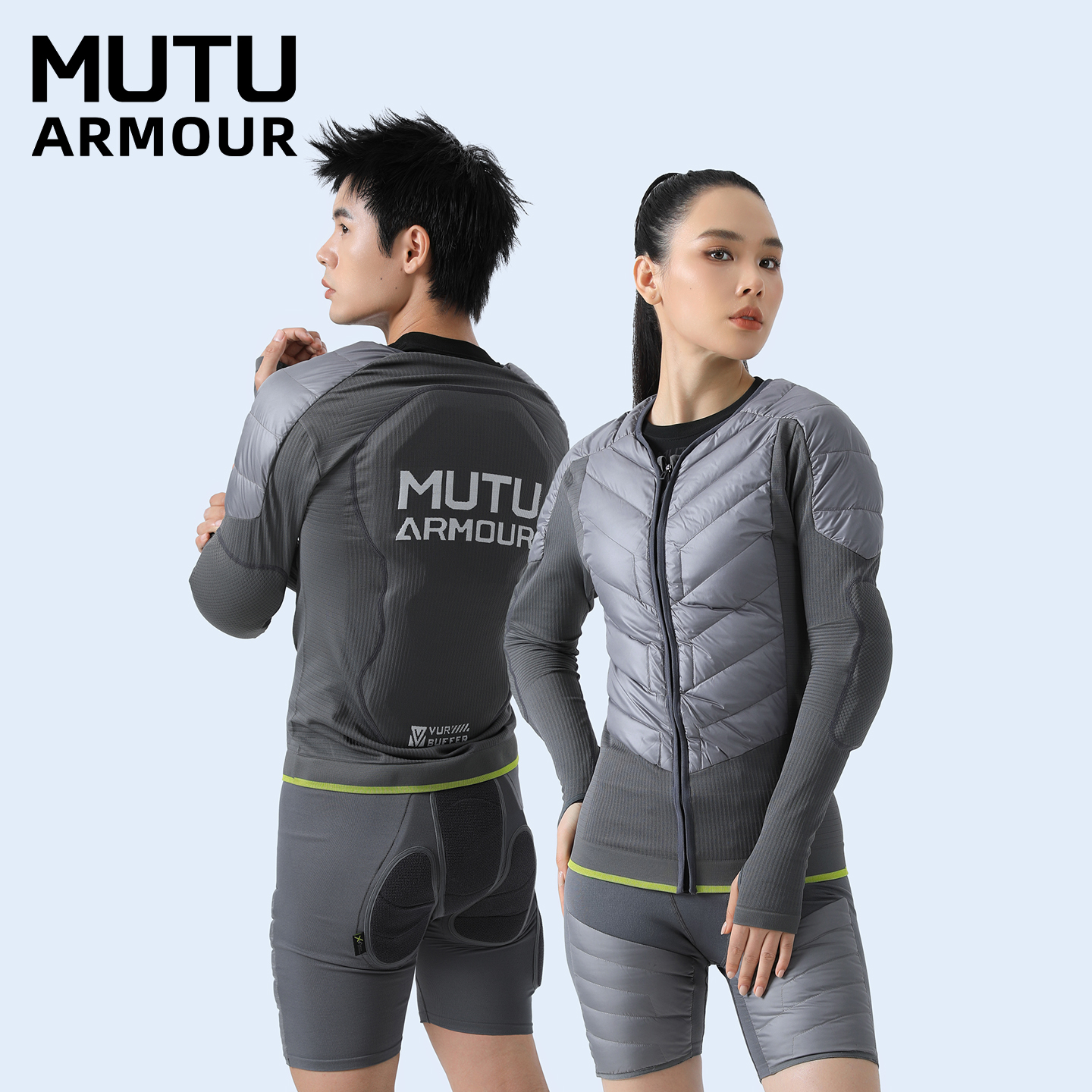 【新款】MUTU凯夫拉XRD材质羽绒护甲护臀专业滑雪男女款防摔护具