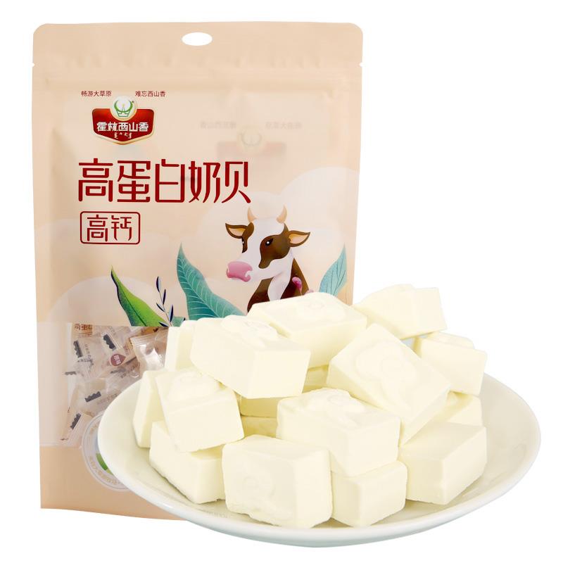 霍西山吃香内蒙古特林产200g牛奶片原独立装高钙干奶贝草奶酪零食