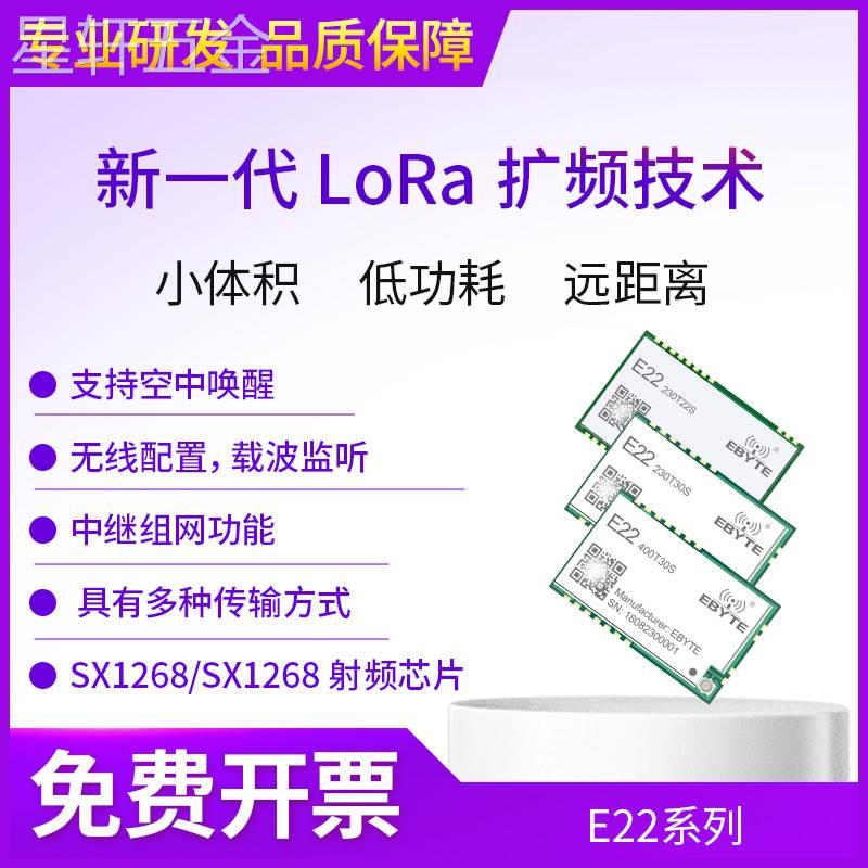 亿佰特LoRa无线串口射频收发模块433通信自动中继组网SX1262/1268