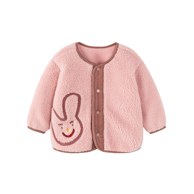 迷你巴拉巴拉女童粒绒外套