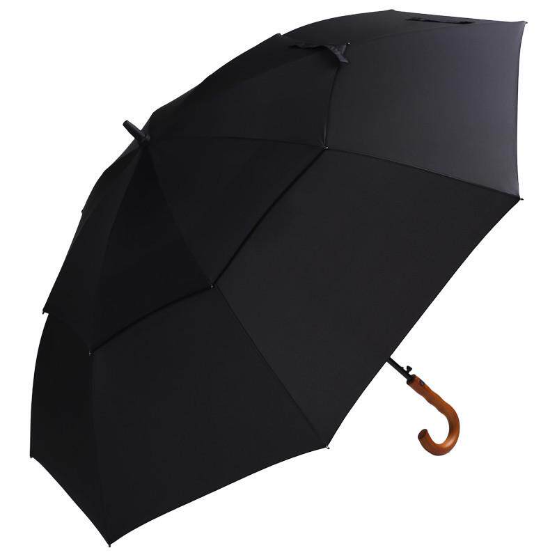 超大号双层复古绅士防风暴雨弯结实男双人长柄专用雨伞自动直杆钩