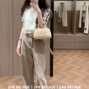 套装女气质显瘦洋气休闲短袖针织上衣宽松长裤巨好看的冬装一整套