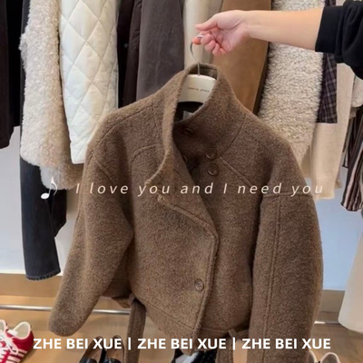 【赠送运费险】长袖棕色短款外套