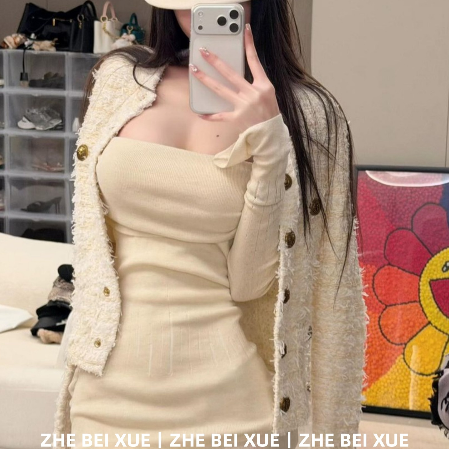 【赠送运费险】长袖外套一字短裙