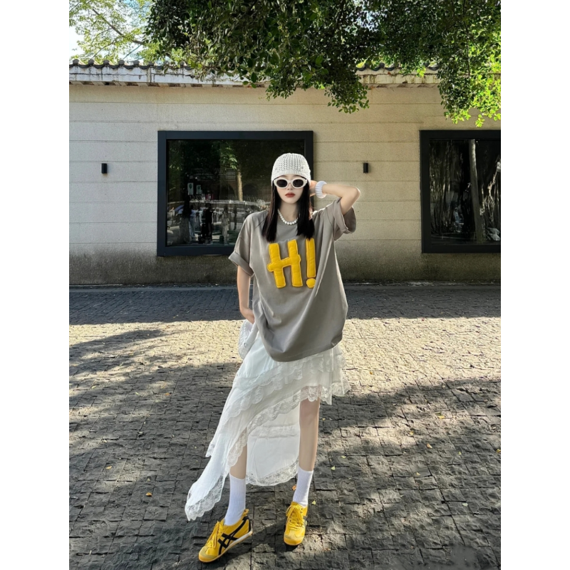 夏装搭配一整套韩版女装夏季chic甜辣妹短袖上衣高级感半身裙套装