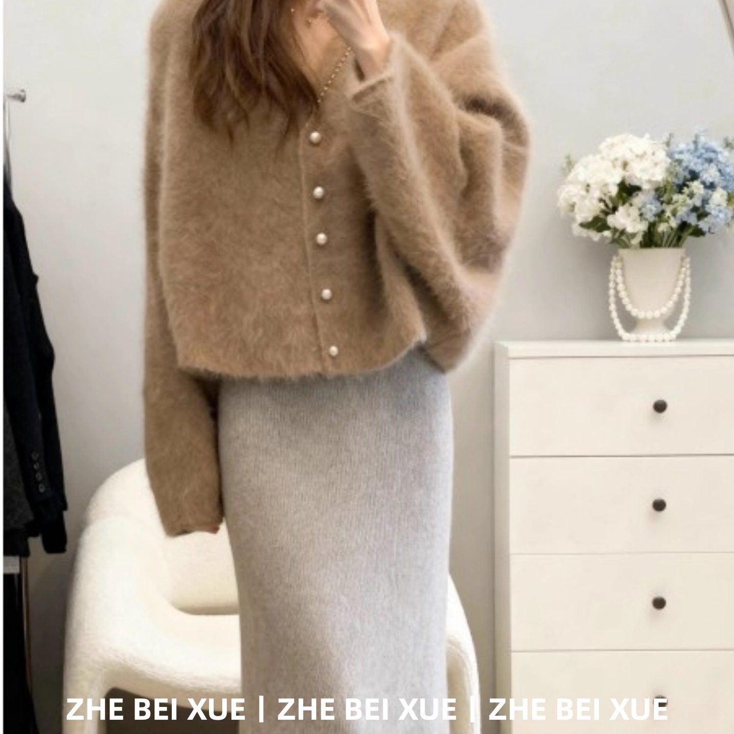 套装女复古慵懒风毛绒针织开衫外套休闲半身裙巨好看的秋装一整套,女装/女士精品,时尚套装,淘宝优惠券,粉丝福利购,淘宝优惠卷