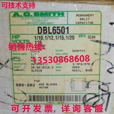 A.O. Smith DBL65011 房间空调电机,1075 RPM  115V 322P741库存