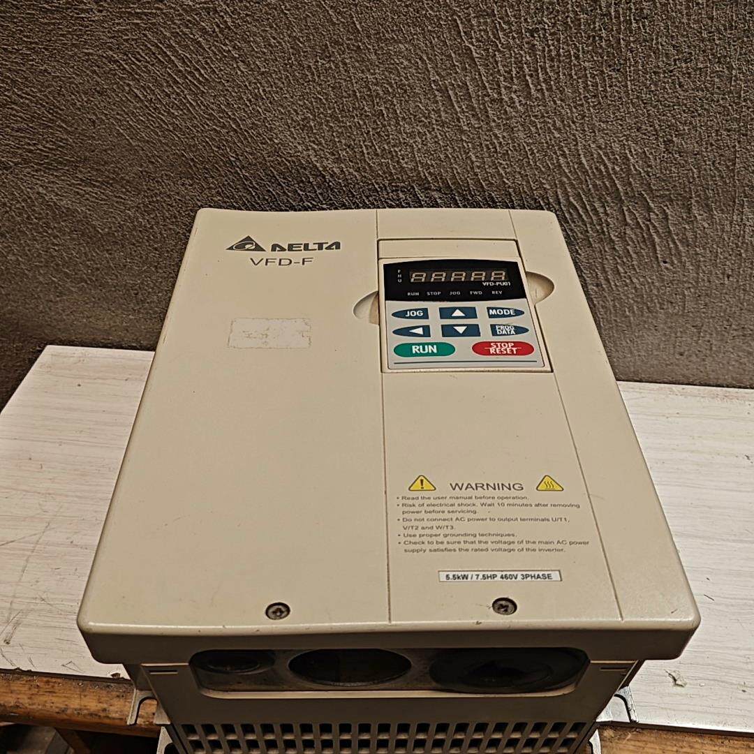 （设备配件）型号功能变频器kw一台拆机正常VFD055F43B台达5.5