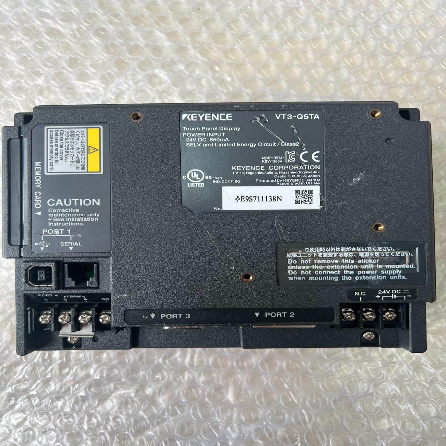 基恩士 VT3-Q5TA 成色9新左右，运费到付