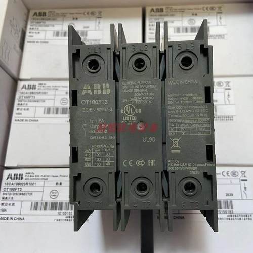 ABB隔离开关 OT100FT3，1SCA105023R1001议价