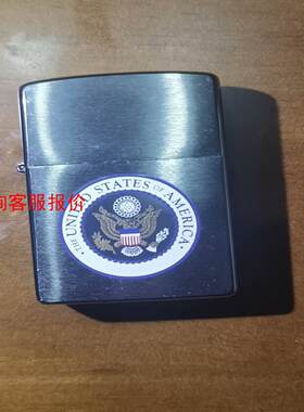 08年蓝色美国军徽zippo，全新 未使用 封条在