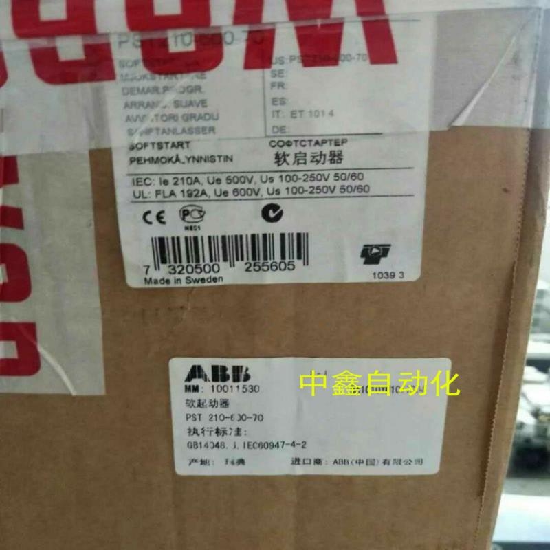 ABB软起动器PST210-600-70 1SFA894012R7000 110KW议价