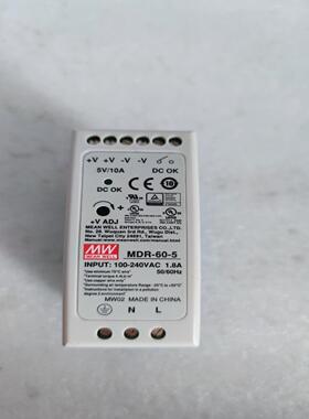 明纬MDR-60-5开关电源导轨式100-240  1.8A