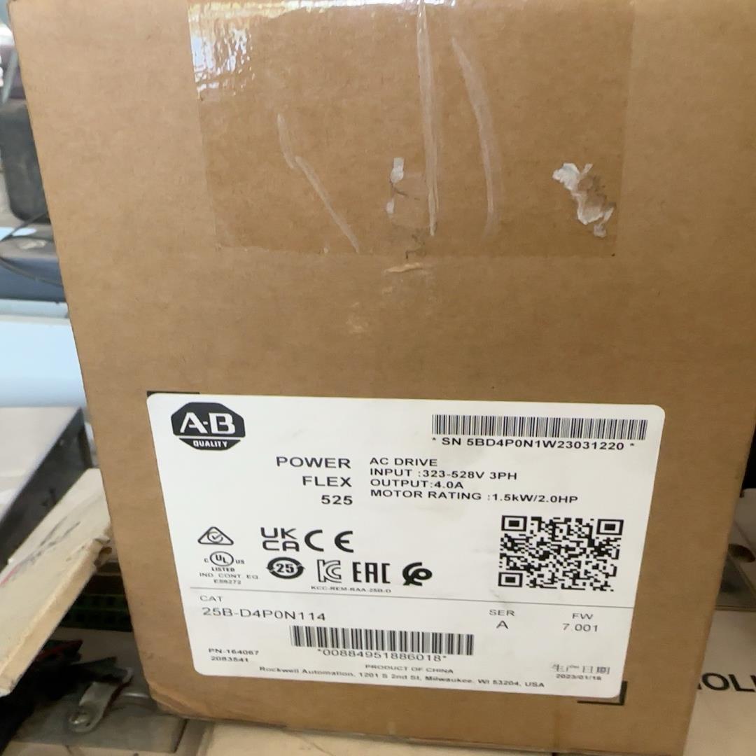 ab罗克韦尔25B-D4P0N114，变频器，全新正品原装