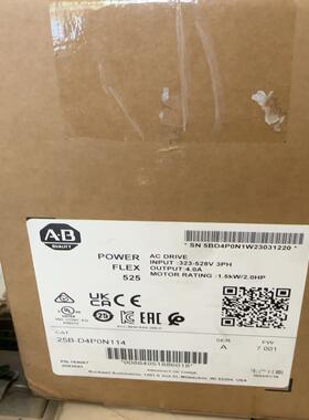 ab罗克韦尔25B-D4P0N114，变频器，全新正品原装