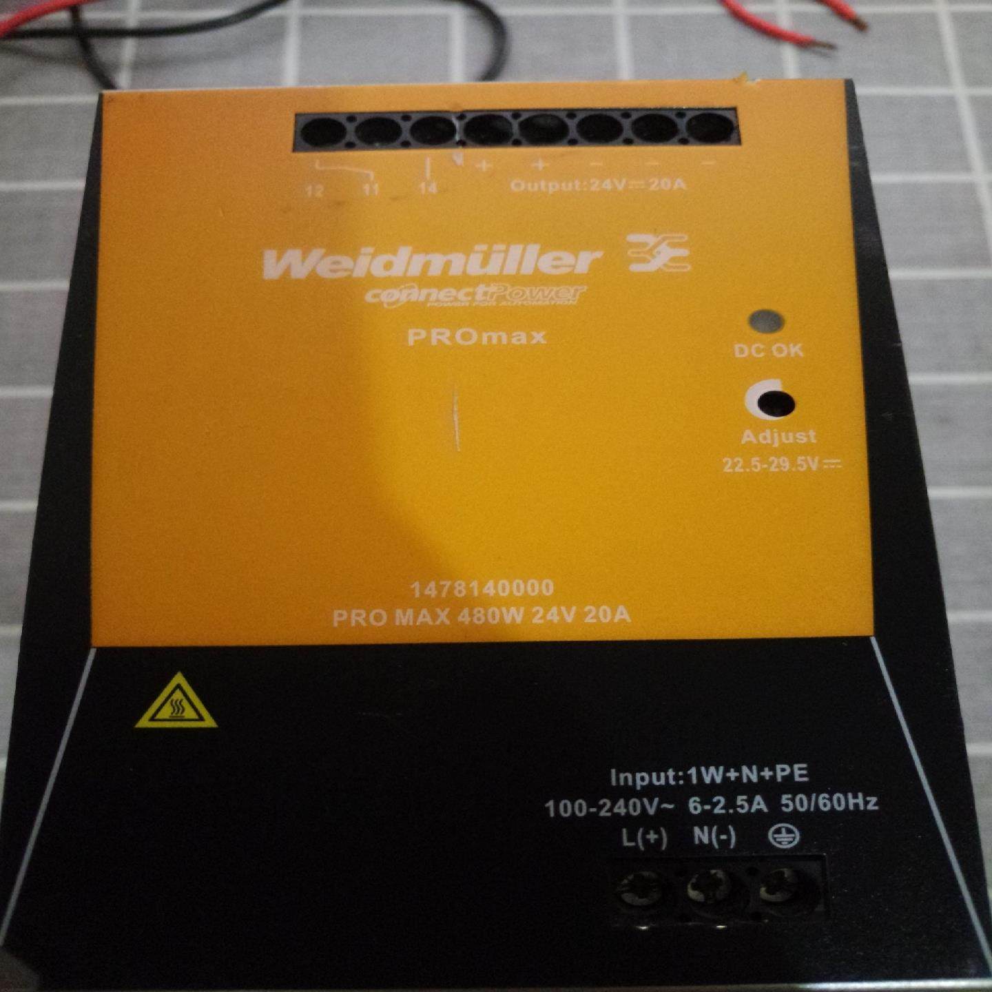 （设备配件）魏得米勒PRO MAX 480W，24V20A，包好，顺丰到