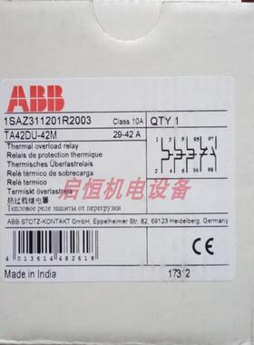 ABB热过载继电器TA42DU-25M，TA42DU-32M，TA42DU-42M，TA75D议价