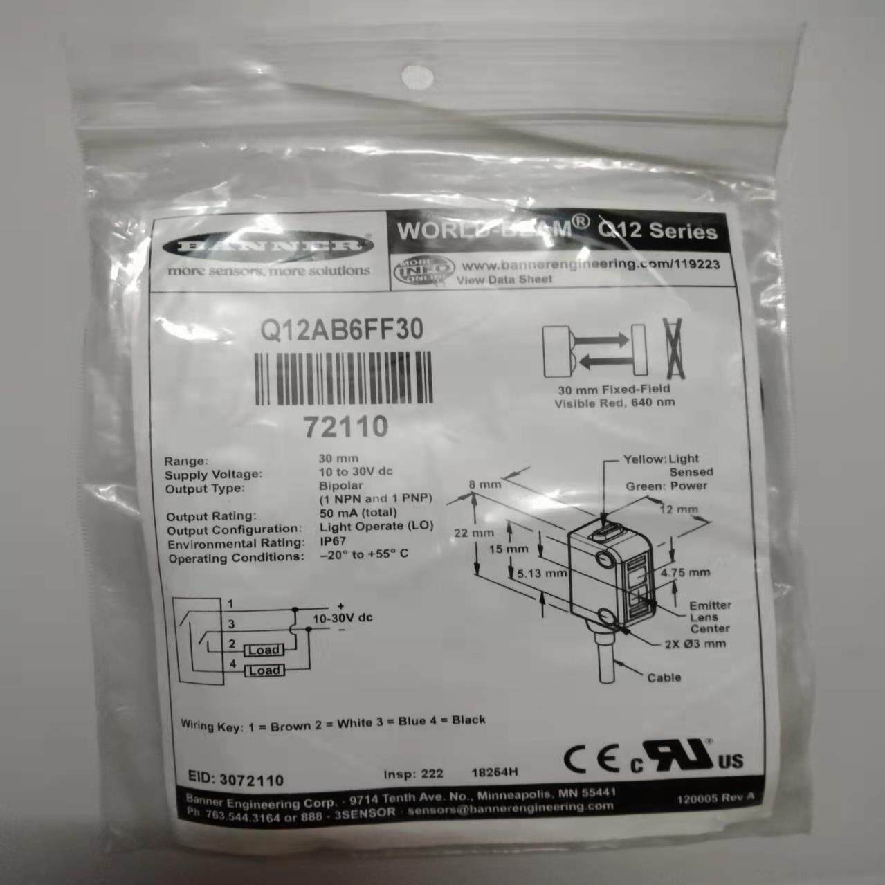 （设备配件）邦纳Q12AB6FF30