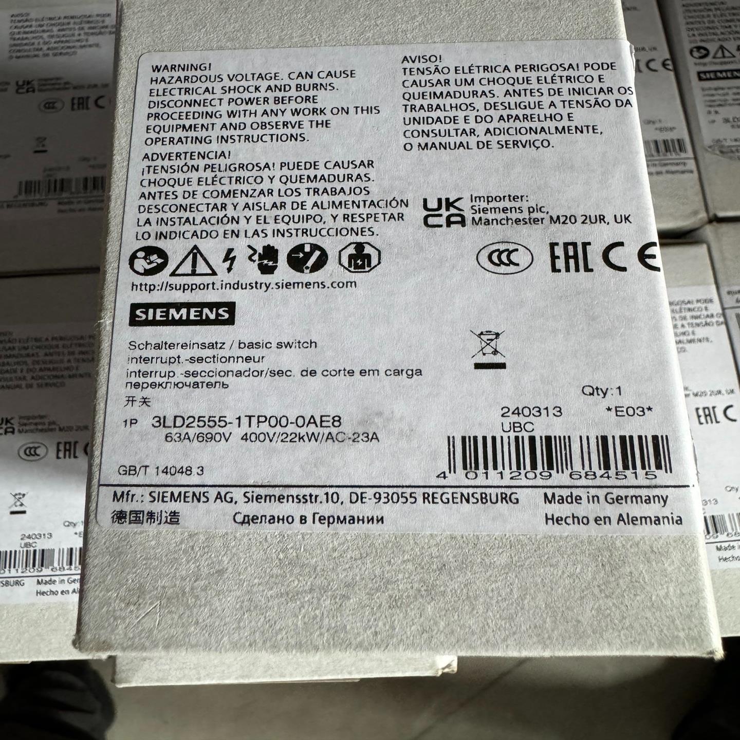 隔离开关 3LD2555-1TP00-0AE8议价