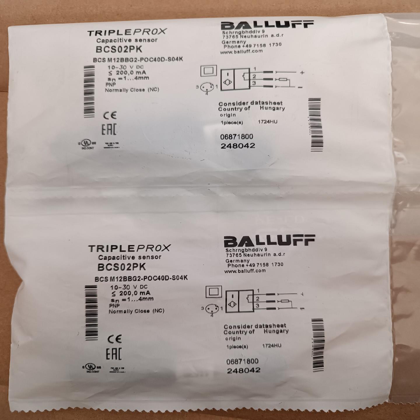 全新原装BALLUFF接近开关传感器BCS02PK