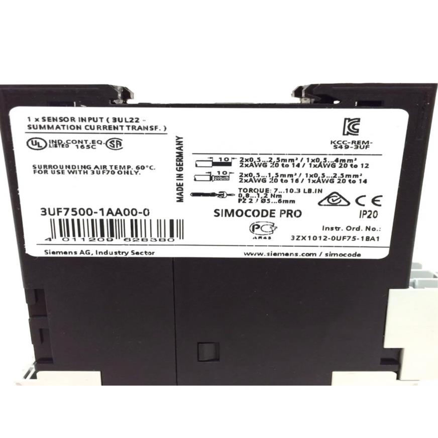 [德峰]个--3新品012UF7500库存1AA00西门子
