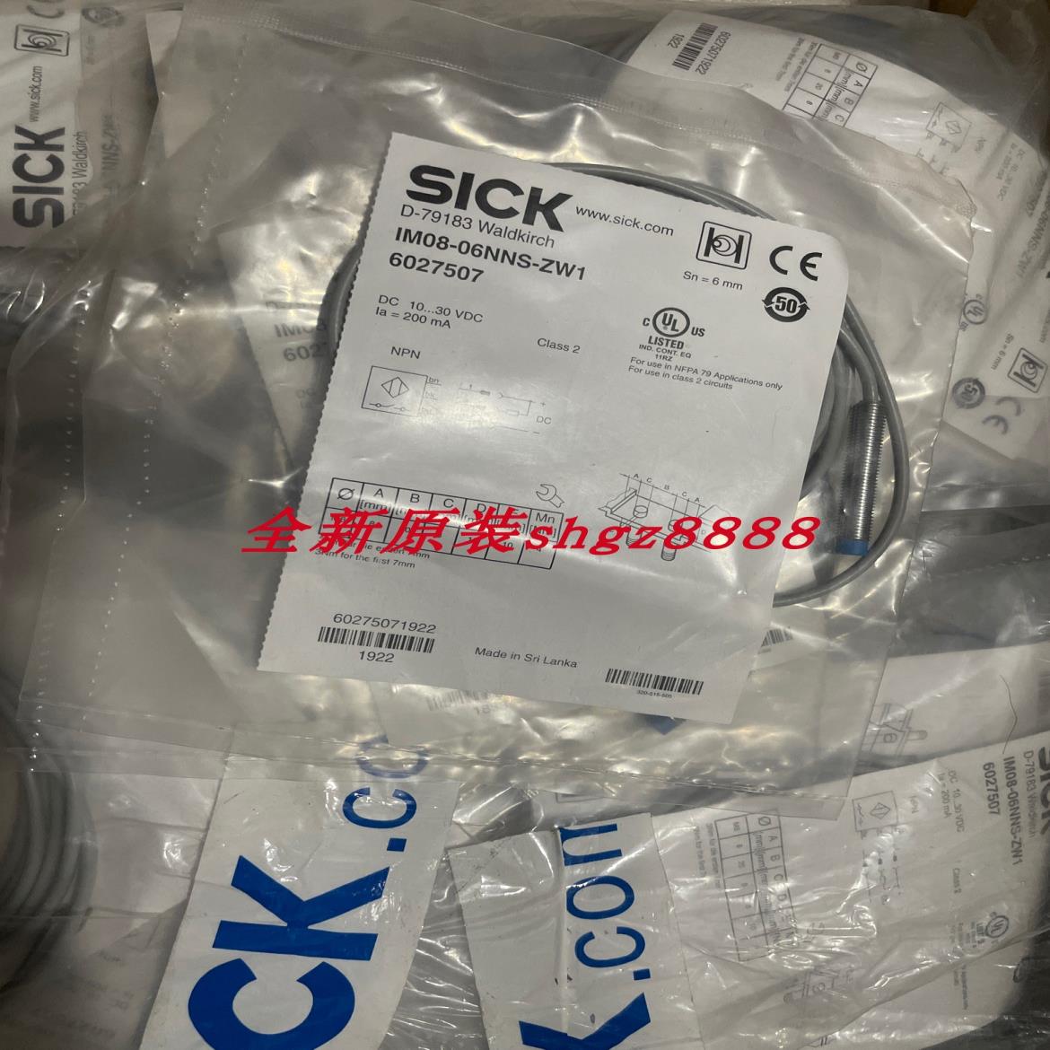 电感式接近传感器6027507 IM08-06NNS-ZW1议价