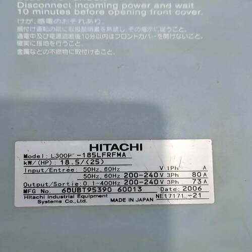 [德峰]变频器185-l300plfrfma日立