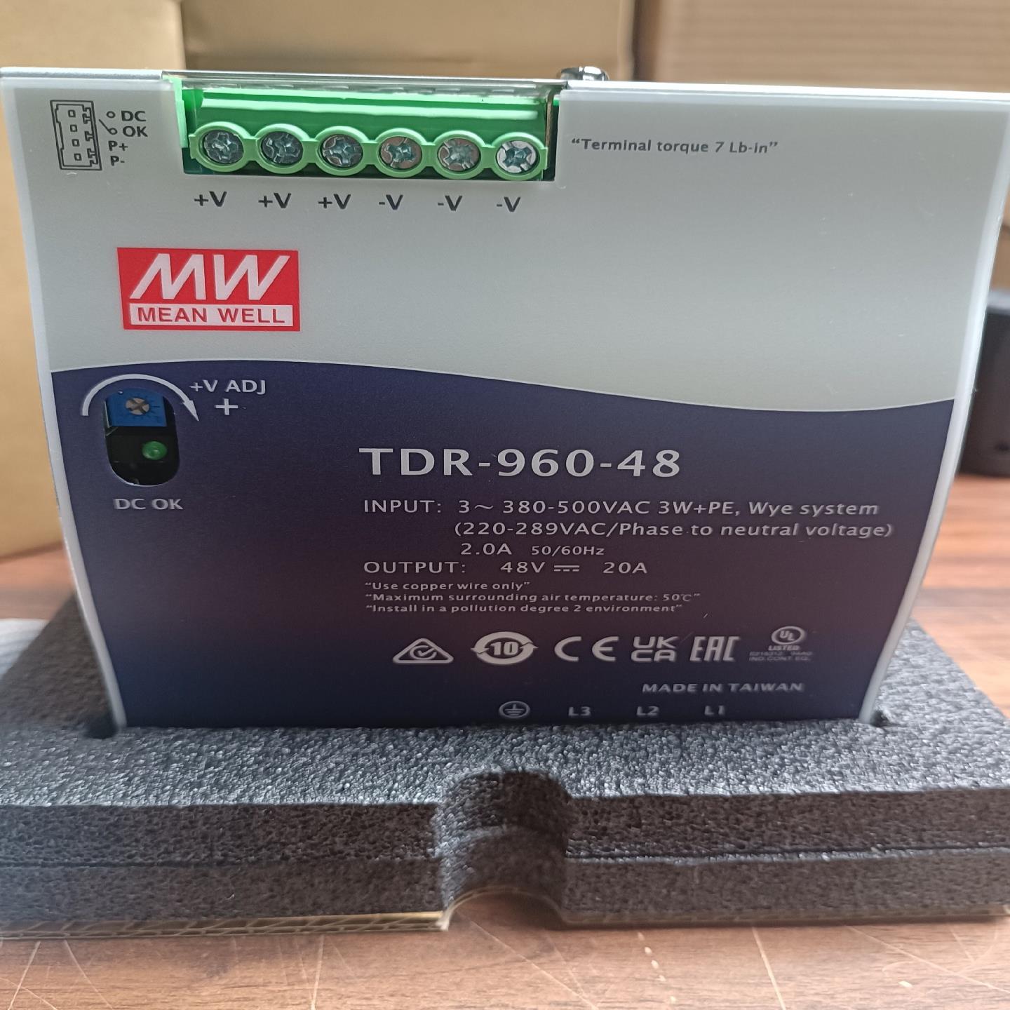TDR-960-48明纬开关电源 原装正品 380V电压 全