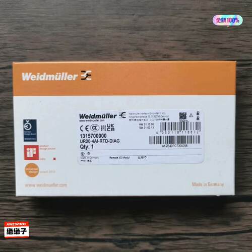 全新原装正品 魏德米勒 UR20-4AI-RTD-DIAG