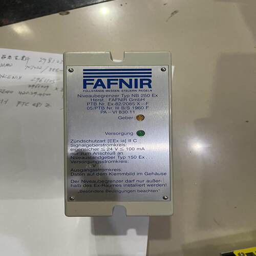 FAFNIR液位限制器 NB250EX -82/2085 X