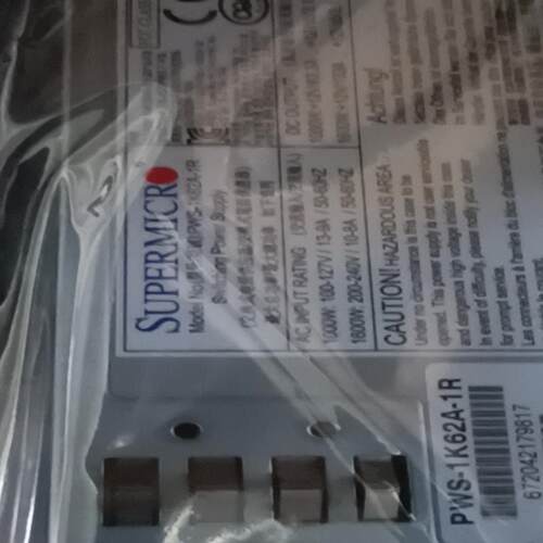 超微服务器电源 PWS 1K 62A 1R  1600W，更