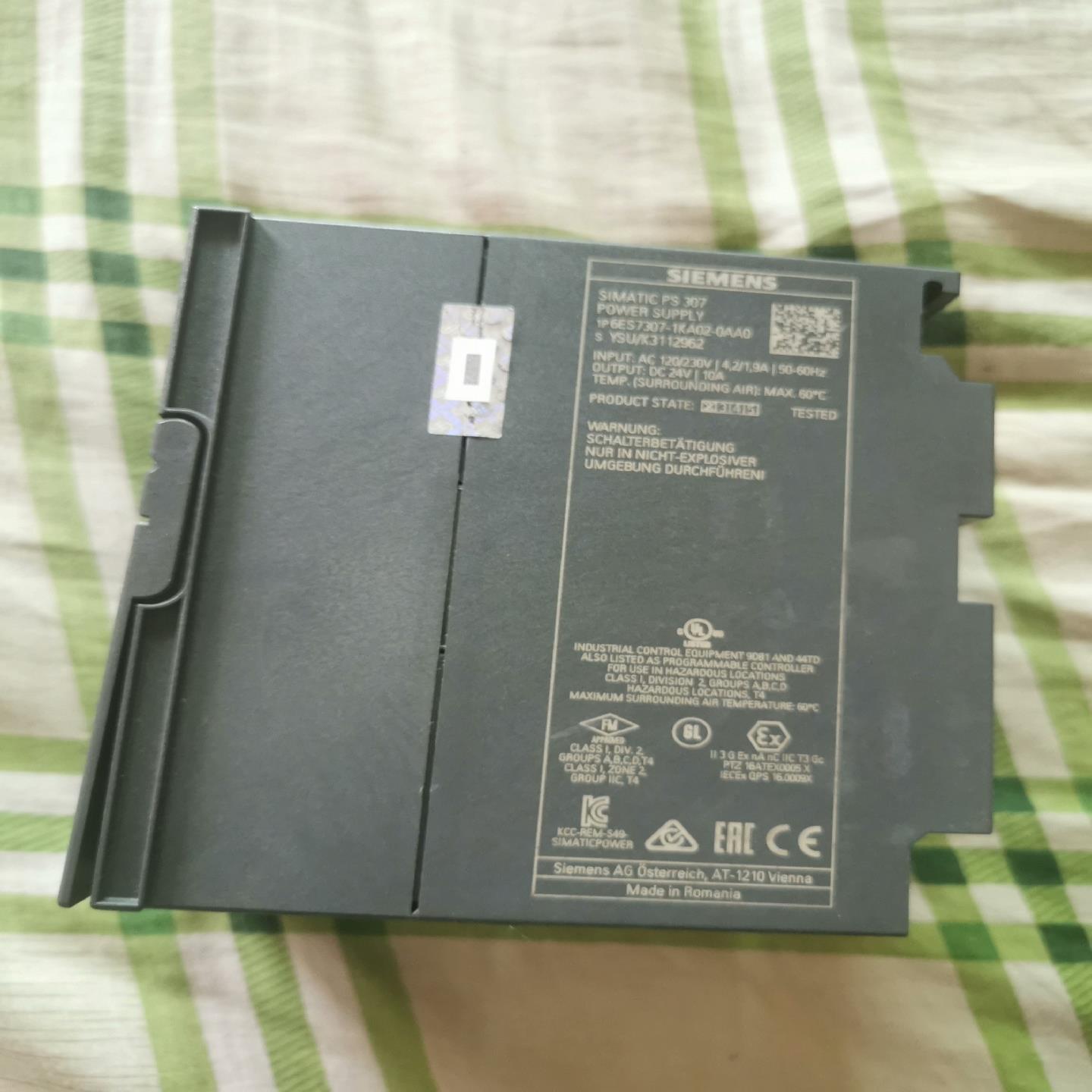 （设备配件）西门子PS 307 10A开关电源。307-1KA02-0A