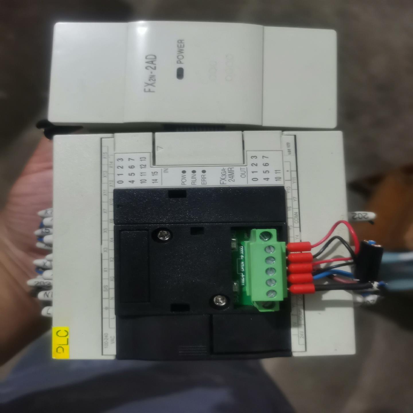 二手拆机三菱PLC加拓展模块Fx-3GA-24MR-CM