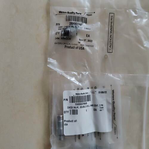 waters 被动单向阀，双球阀，单向阀，arc，uplc，