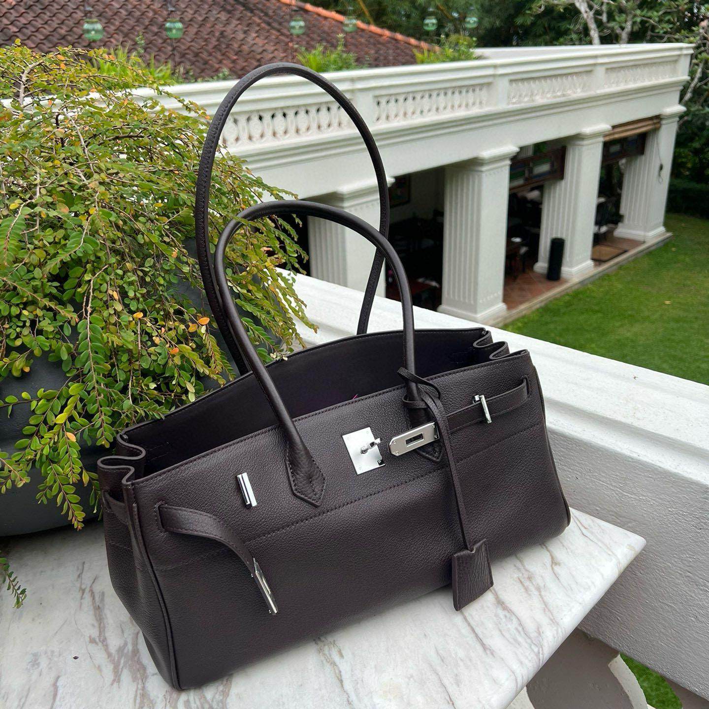 中古头层牛皮铂金包长手提银扣横款真皮凯莉包托特包单肩手提包女,箱包皮具/热销女包/男包,托特包,淘宝优惠券,粉丝福利购,淘宝优惠卷