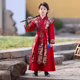 风盛郁儿童中国风古风唐装 国学表演服红色武侠风帅气公子 春秋套装