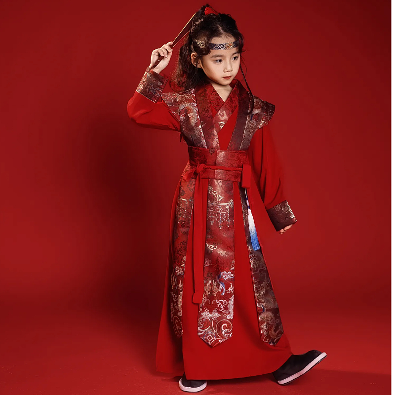 女童春秋新款COS女侠花木兰服装