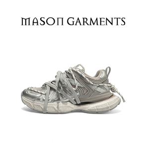 MASON GARMENTS潮鞋老爹鞋做旧2025春秋新款青少年运动鞋休闲鞋子
