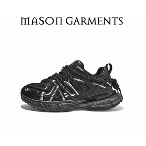 MASON GARMENTS老爹鞋增高2024春季复古擦色做旧鞋子休闲鞋运动鞋