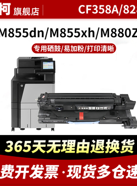 适用惠普HP828a硒鼓MFP M880Z M880Z+ 鼓组件M855dn墨粉盒墨粉M855x碳粉盒M855xh成像鼓CF358A套鼓激光打印机