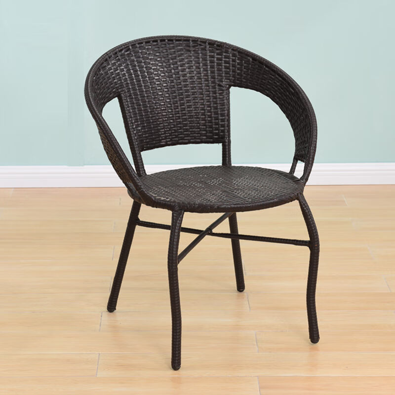 多得多阳台腾椅小藤椅子简约单人扶手靠背椅家用藤椅休闲户外藤编