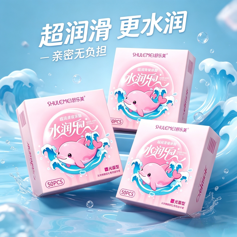 舒乐美水多多超薄避孕套超润滑玻尿酸水润安全套大油量