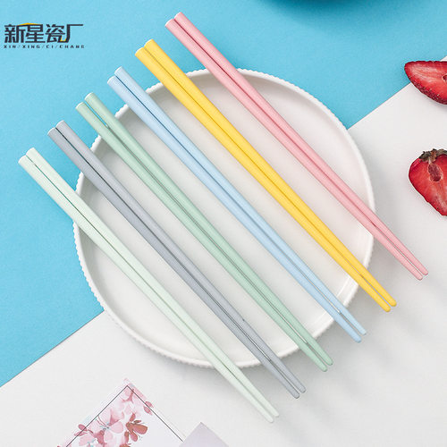 普通款日式陶瓷筷子马卡龙色创意