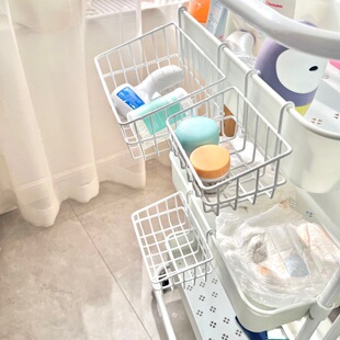 免打孔挂篮勾篮带勾铁艺挂篮超市宿舍收纳框网格挂架整理篮置物架