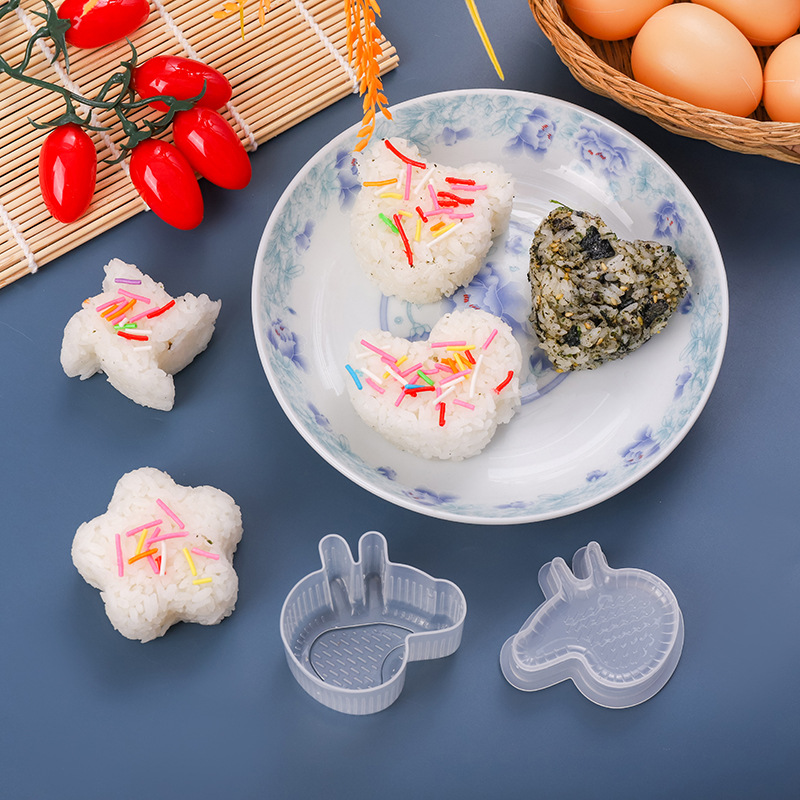 透明饭团单个装寿司模具儿童米饭模具寿司饼干模具卡通形状