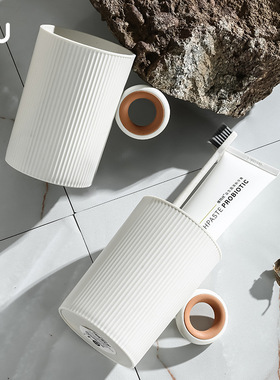 FUU漱口杯创意简约轻奢风家用塑料情侣刷牙杯学生宿舍刷牙洗漱杯