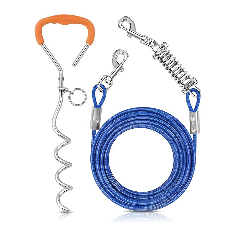 栓狗地桩钢丝宠物牵引绳狗绳狗链