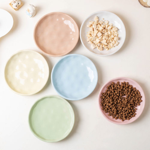 陶瓷猫盘猫碗硅胶底防滑防打翻宠